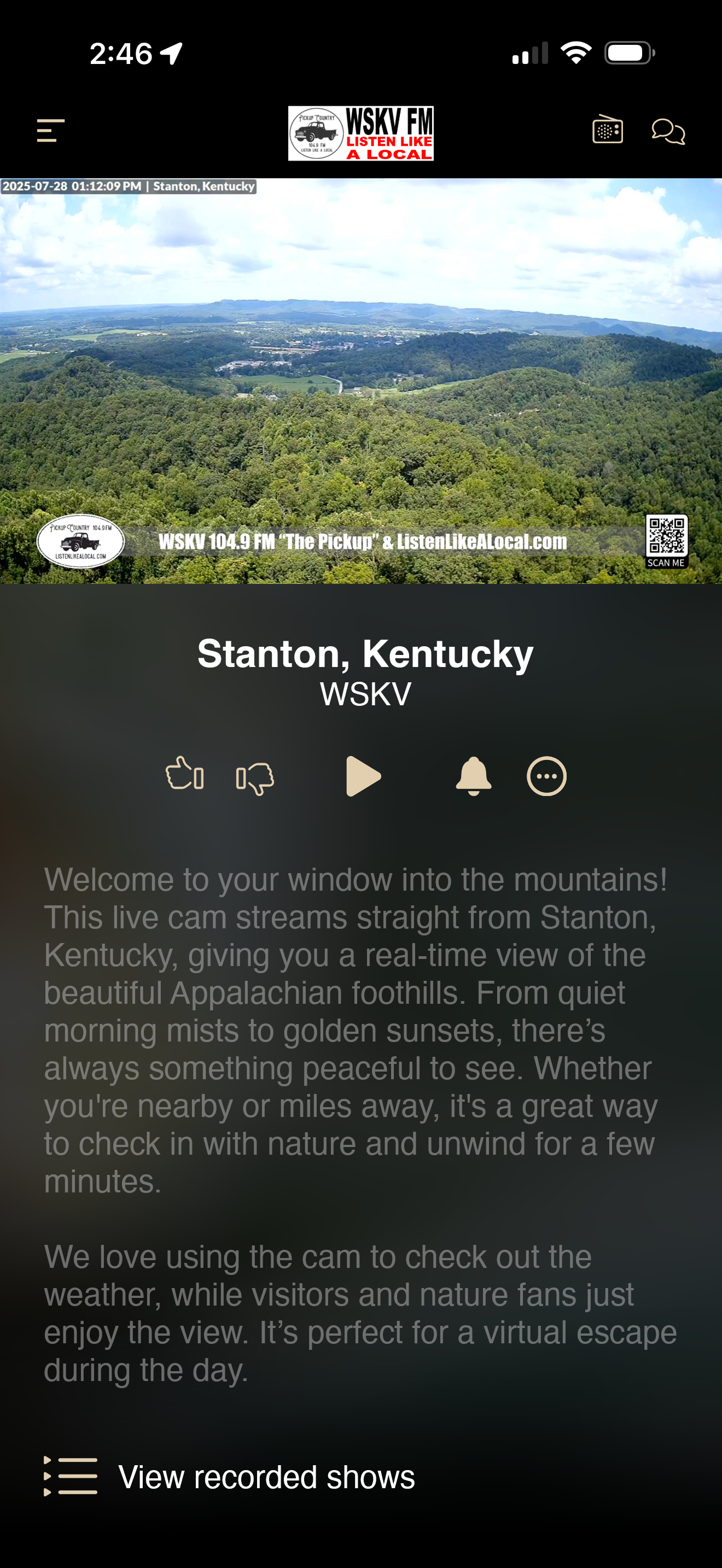 Live video streaming on mobile app